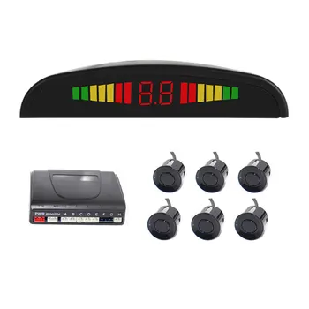 

Car Parking Sensor Kit 6 Sensors 22mm Backlight LED Display Reverse Backup Radar Monitor Detector System