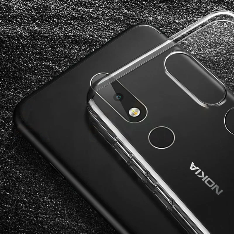 Тонкий прозрачный чехол из ТПУ для Nokia X6 2018 / 6 1 Plus силиконовый мягкий на заднюю