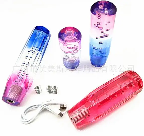New 15cm Shift Knob Universal Crystal Bubble Gear Colorful Cool LED Light Fit For BMW Ford Passat Audi honda Toyota | Автомобили и