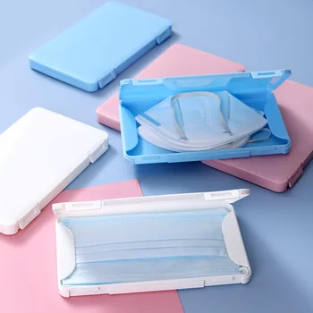 

Portable Medical Mask Storage Box Air Antibacterial Pm2.5 Filter Mask Dustproof Moisture-Proof Rectangular Mask Box 8 Colors