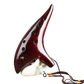 

Professional 12 Hole Alto C Smoked Ceramic Ocarina Tenor Collectible and Ideas Gift