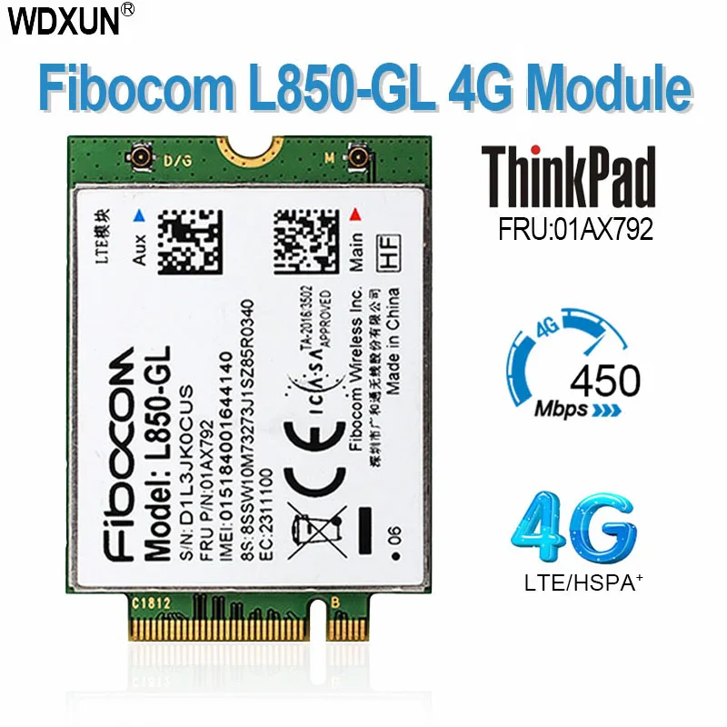 Fibocom L850-GL M.2 Card 01AX792 4G LTE Wireless Module Lenovo ThinkPad X1  Carbon Gen6 X280 T580 T480s L480 X1 Yoga Gen L580 AliExpress