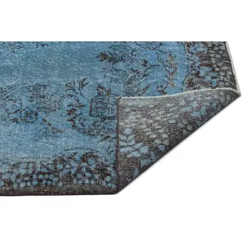 

Handmade Blue Vintage Overdyed Turkish Area Rug 174x273 Cm-5'9''X8'11''