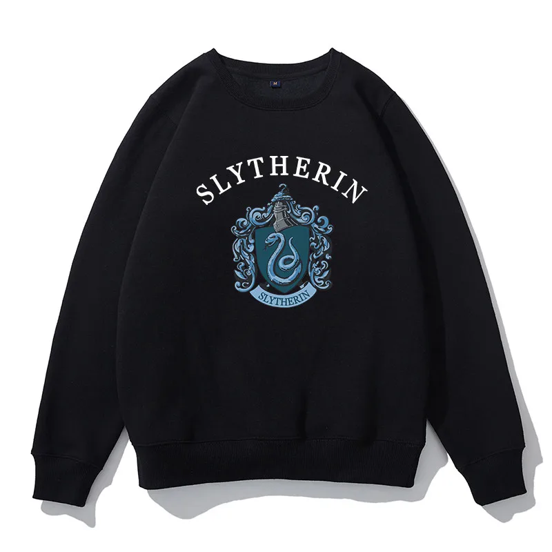 Slytherin Толстовка для взрослых Ravenclaw, косплей, джемпер Гриффиндор, свитер, Гермиона Слизерин, форменная толстовка, костюм, Hufflepuff, джемпер, шарф - Цвет: Slytherin