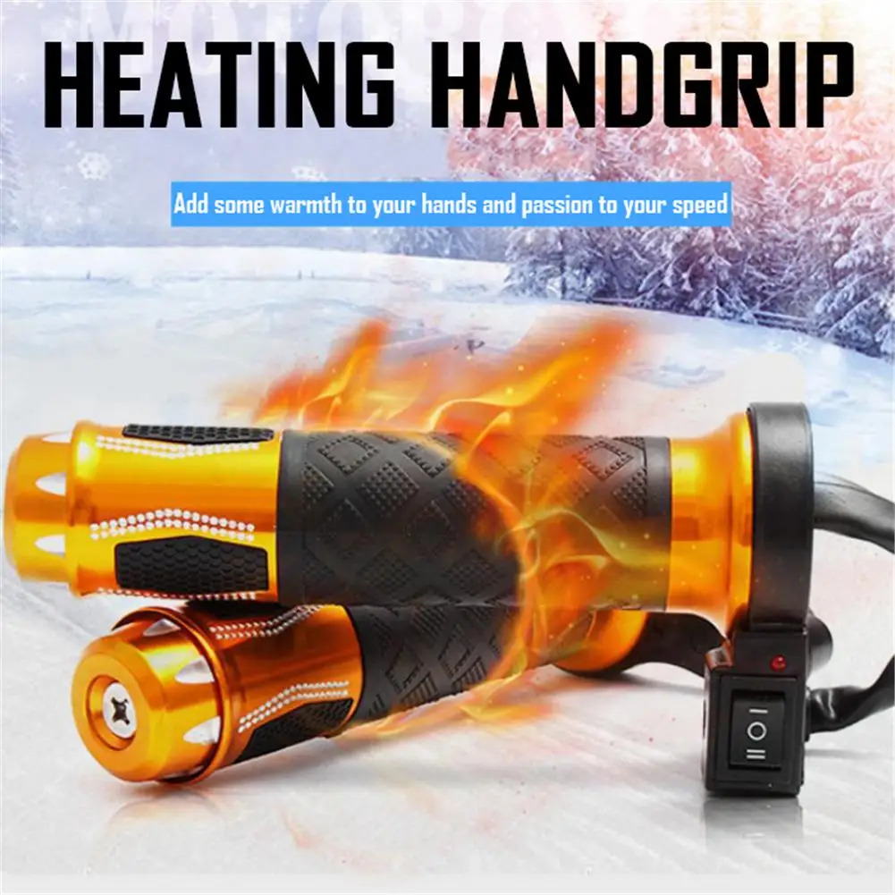 

Universal Motorcycle Electric Heating Handgrip For Scooter Modification Adjustable Winter Warm Handlebar With 2 Gears Motor Bike