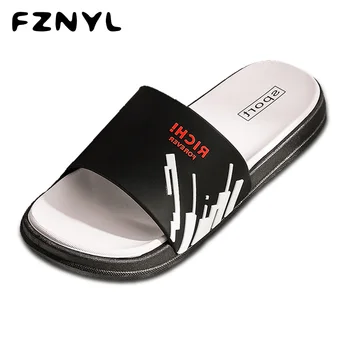 

FZNYL Fashion Beach Slippers Men Women Summer Casual Sandals House Shoes Thicken Soft Comfortable Home Outdoor Flip Flops Slides