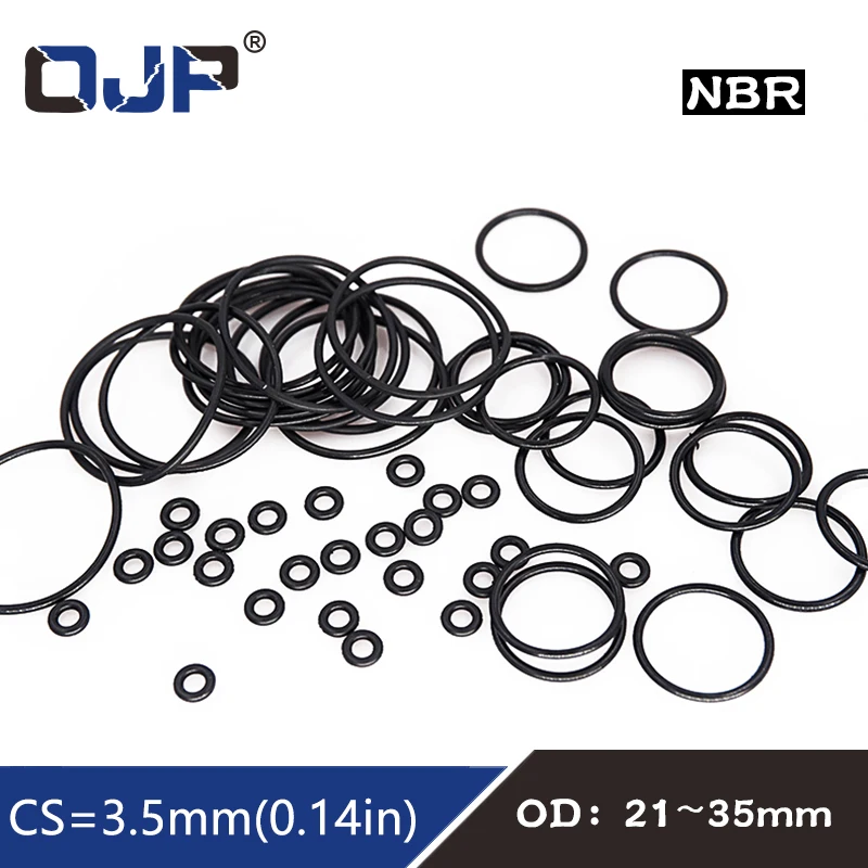 20PC/lot Rubber Ring NBR Sealing O Ring CS3.5mm OD21/22/23/24/25/26/27 ...