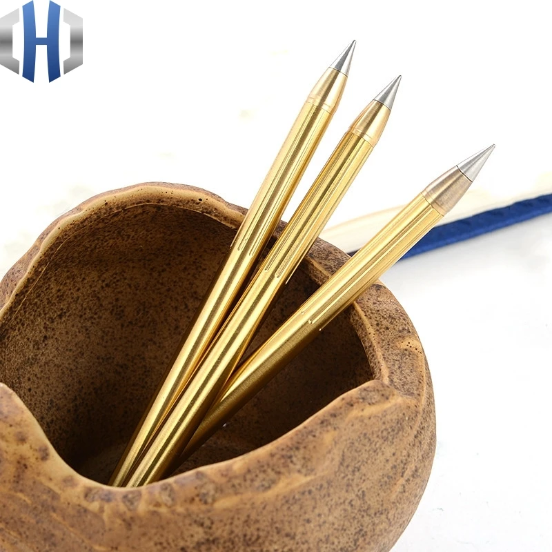 

Pure Copper Ecological Pure Copper Eternal Pen EDC Personality Copper Pen Student Signature Gift Copper Pen