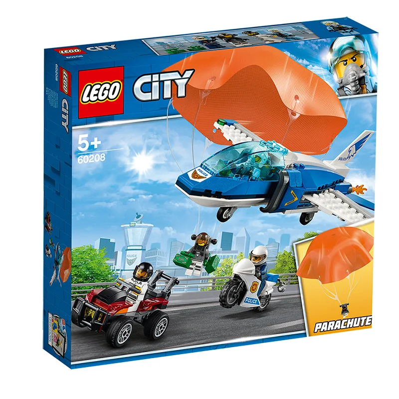 

LEGO March New Products City Series Air SWAT Parachute Hunt 60208 Lego Toy Building Blocks