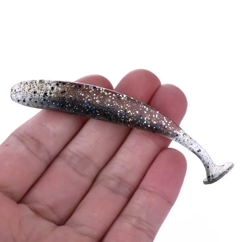 

6PCS 10cm Wobblers Fishing Lures Silicone Soft Bait Carp Artificial Rubber Soft Lure Double Color Easy Shiner Soft Lures