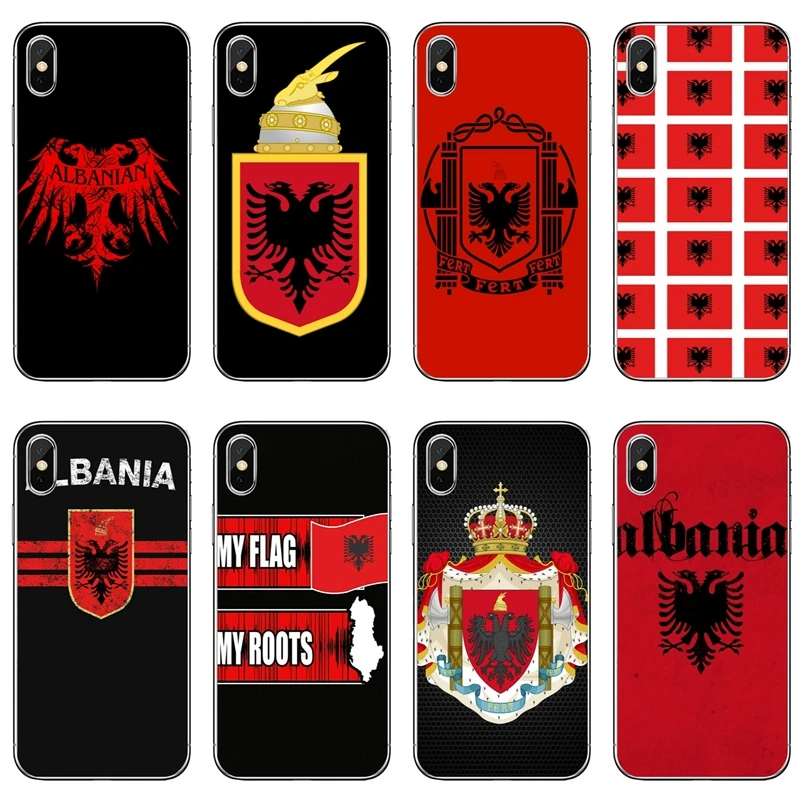 Роскошные Албании национальный флаг для iPhone 11 Pro XS Max XR X 8 7 6 6S Plus 5 5S SE 4s 4 iPod
