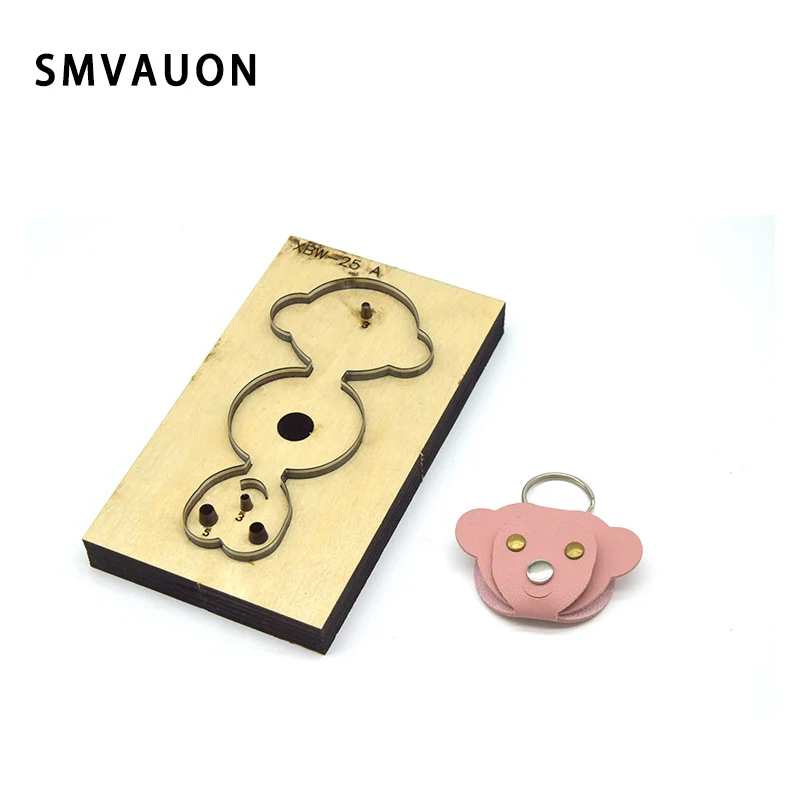 SMVAUON, кожаный нож для резки, настраиваемый брелок для ключей, сделай сам, брелок, подвеска, резак, форма для резки, кожа, ремесло, ручной инструмент для перфорации