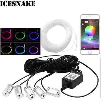 

5 in 1 DIY Car Atmosphere Light Lamp Car RGBInterior Decorative Light For Car Styling Atmosphere Light Strip 12V APP Control