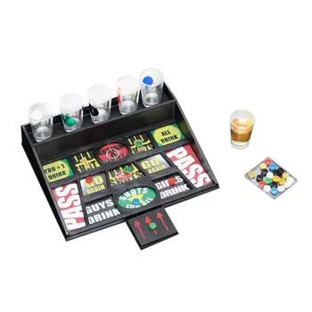 

Gifts Coin Party Games Roulette Drinking Bar Game With 6 Glass Cups And 1 Board