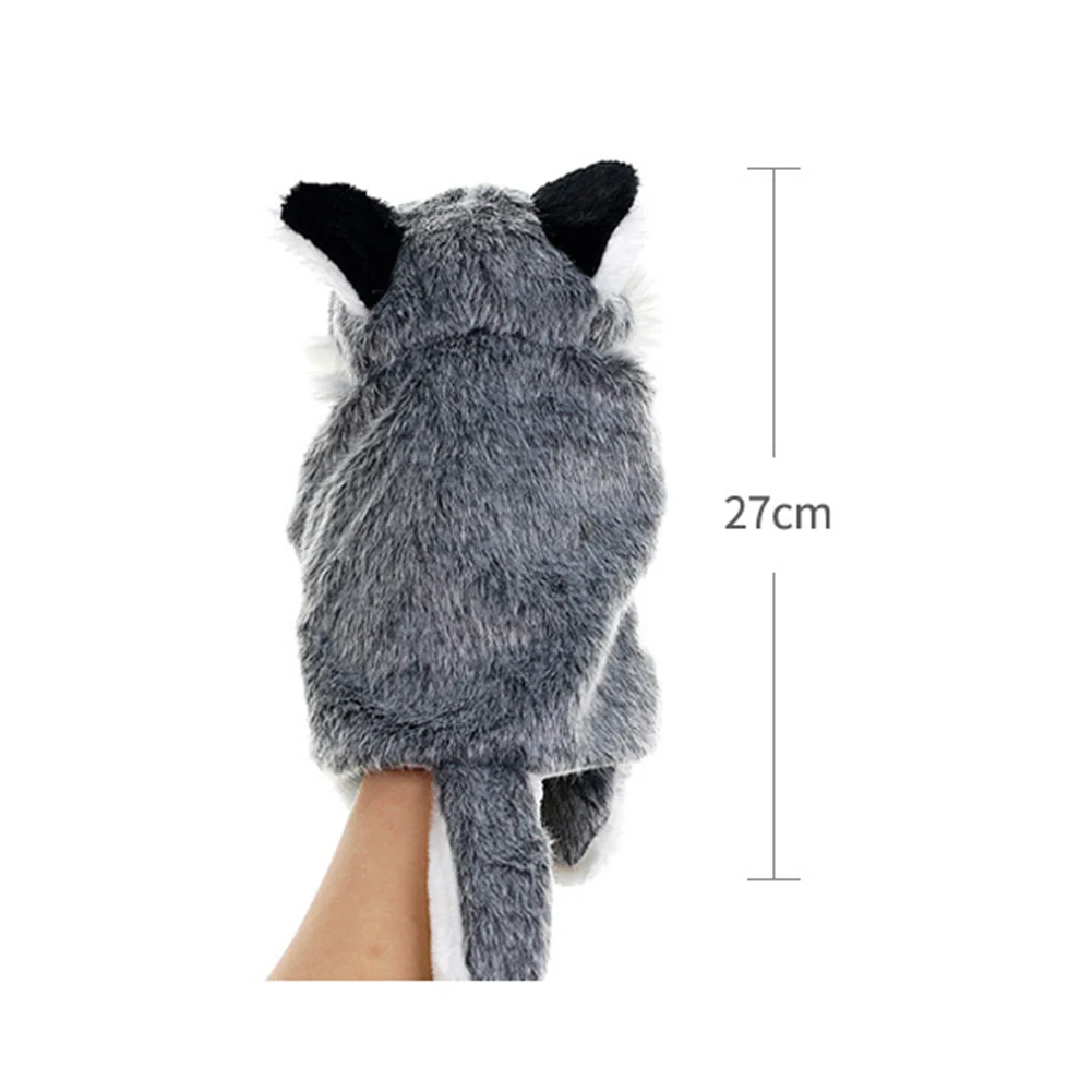 Cute Wolf Animal Plush Soft Doll Hand Puppet Storytelling Parent-Child Toy Gift