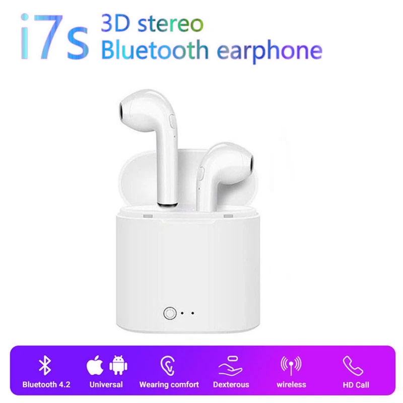 

Wireless I7s TWS Bluetooth Earphones Bluetooth 5.0 Headset with Charging Box Mic Hifi Stereo Earbuds for Xiaomi IPhone Huawei