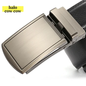 

Vintage Men Belt Automatic Buckle Designer Cow Genuine Leather Luxury High Quality Brand Luxury Strap Belts for Men 140 150cm