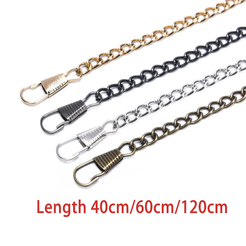 Correa de Metal de 40/60/120cm para bolso, accesorio de repuesto bolso de mano, accesorios cadena para de hombro, dorado/plateado/negro|Piezas y accesorios para bolsos| AliExpress