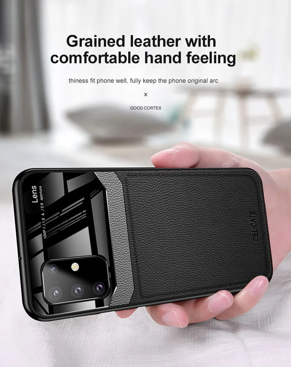 Case For Samsung Galaxy S20 Ultra S10 S9 S8 Plus Cover Bumper Leather Phone Case For Samsung A51 A71 Note 10 Plus 9 8 M30S Funda (3)