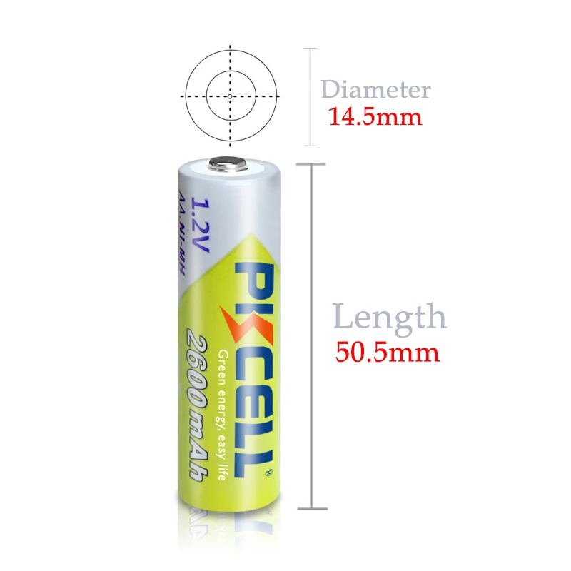 Аккумуляторы PKCELL AA Ni MH 2600 мА · ч 1 2 в до 1000 циклов зарядки 12 шт.|battery aaa size|aaa battery