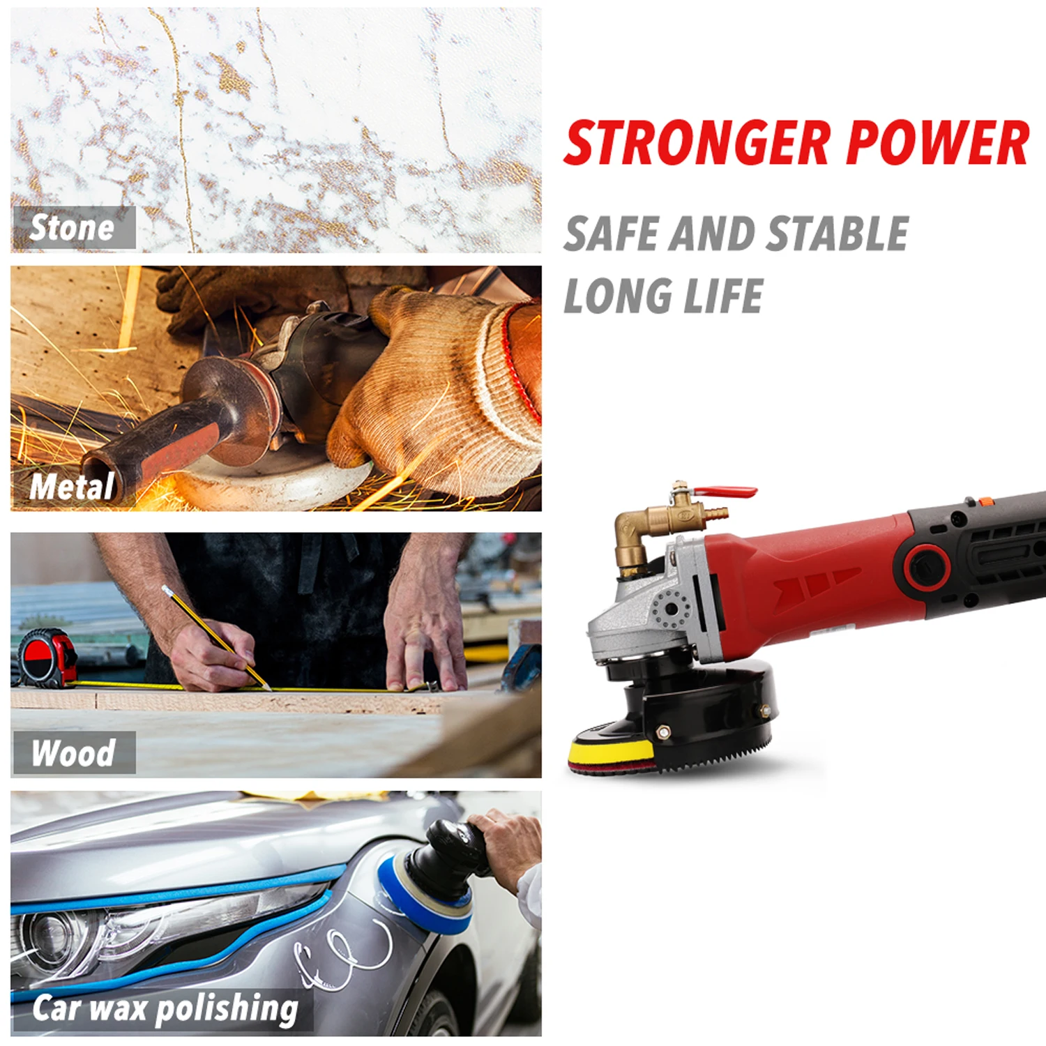 

Multifunctional Professional Stone Concrete Marble Granite polisher machine Polishing Machine Polisher Water Mill Angle Grinder