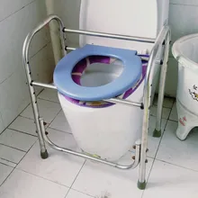 Унитаз из нержавеющей стали с очень высокими подлокотниками для унитаза, регулируемый унитаз