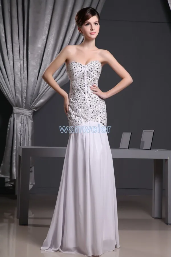 

free shipping 2016 new arrival plus crystal rhinestone princess multi-layer mermaid custom size/color white Bridesmaid Dresses