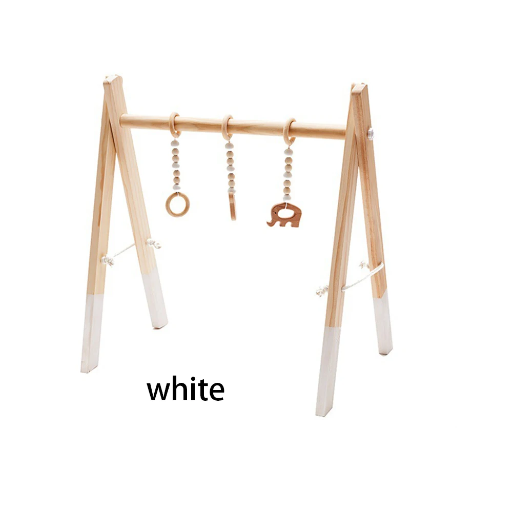 60 см скандинавский деревянный декор для детской комнаты, игровая игрушка для спортзала, Детская сенсорная игрушка, подарок для детской комнаты, вешалка для одежды, аксессуары, реквизит для фотосъемки - Цвет: White