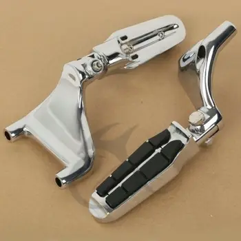 

Chrome Rear FootPegs Footrest For Harley Davidson Custom XL1200C 2004-2013 TCMT