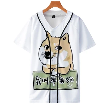 

2019 Shiba Inu jackets Kpop Fashion jacket new Treasure 13 cool print long sleeve Shiba Inu baseball jacket for women streetwear