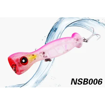 

130mm Fake Popper Fish Bait Lure Tackle 360° Rotating Treble Hooks Crankbait Swimbait Saltwater Fishing Gear Tools