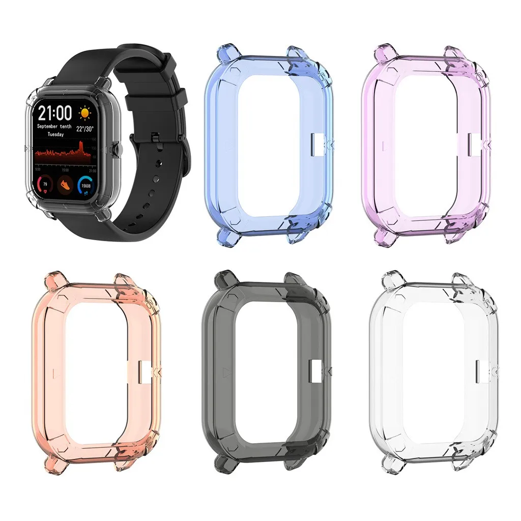 Ouhaobin чехол для часов для Xiaomi Huami Amazfit GTS watch Ультратонкий прозрачный ТПУ Мягкий защитный чехол Аксессуары для умных часов