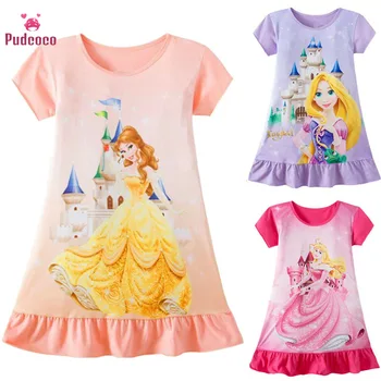 

Pudcoco 2020 Summer Toddler Baby Girl Clothes Dress Rapunzel Aurora Belle Princess Dresses Sleeveless Outfits Clothing 2-6Y