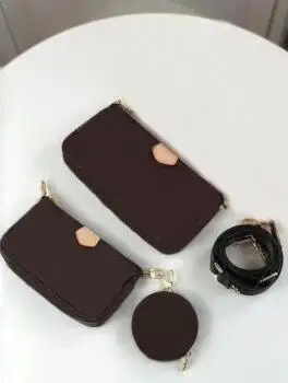 

Top Quality Handbags Real Leather Crossbody Bags for Women 2019 Designer Messenger Bags 3-piece Set Accessories Free Shipping 33