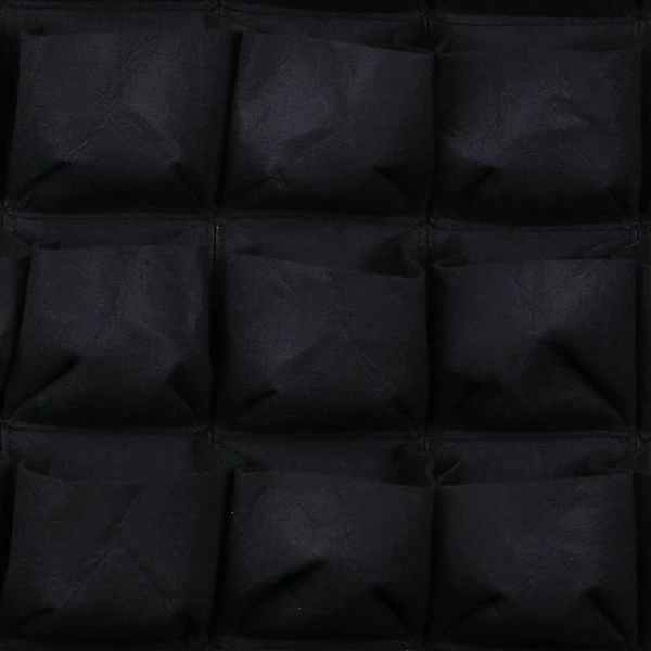 64 Pockets Vertical Wall Garden Planter Plant Grow Bag for Flower Vegetable for Indoor/Outdoor(64 Pockets, Black