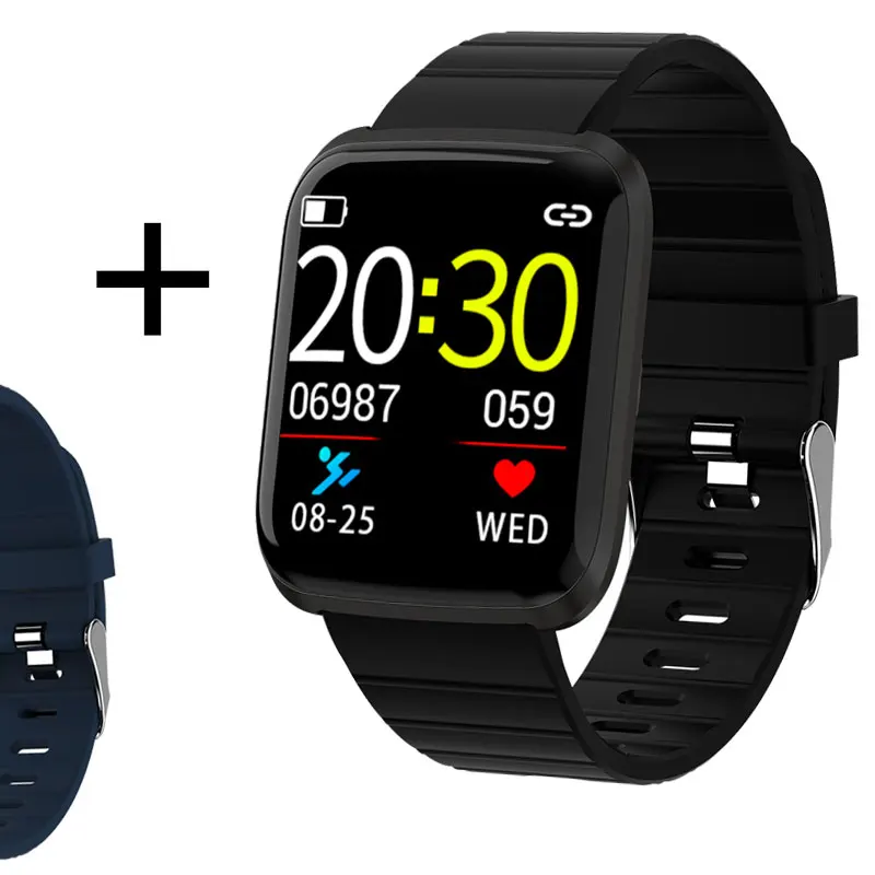 Смарт-часы для мужчин, измеритель артериального давления, для мужчин, t, умные часы для женщин, водонепроницаемые, IP67, спортивные часы, смарт-Пульс, кислород, для Android IOS - Цвет: Add a blue strap