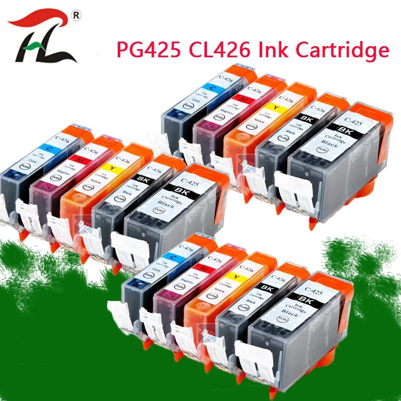 15 шт. для Canon PGI425 PGI-425 CLI-426 Совместимый картридж PIXMA IP4840/IP4940/IX6540/MG5140/5240/5340 принтер |