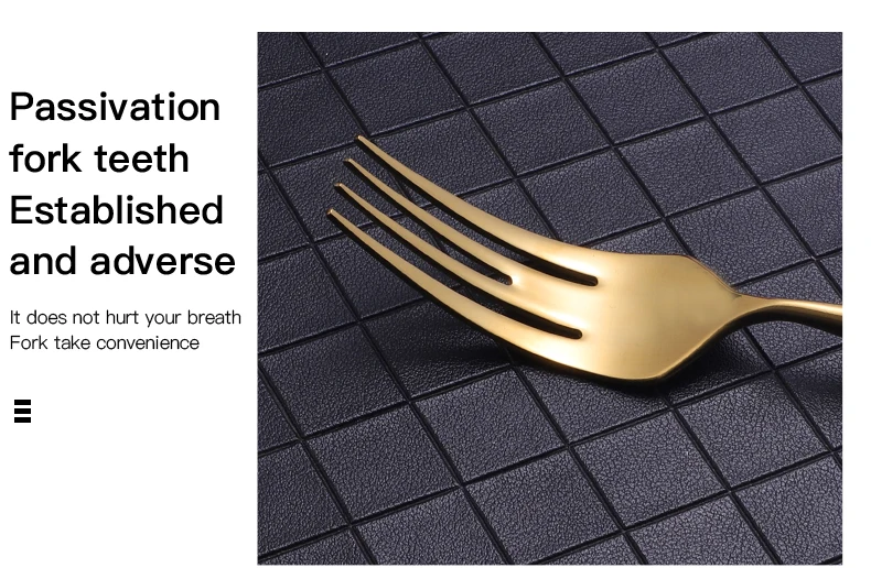 Description Picture 4 of itemBright Gold 18/10 Stainless Steel Luxury Cutlery Dinnerware Tableware Knife Spoon Fork Chopsticks Flatware Set Dishwasher Safe