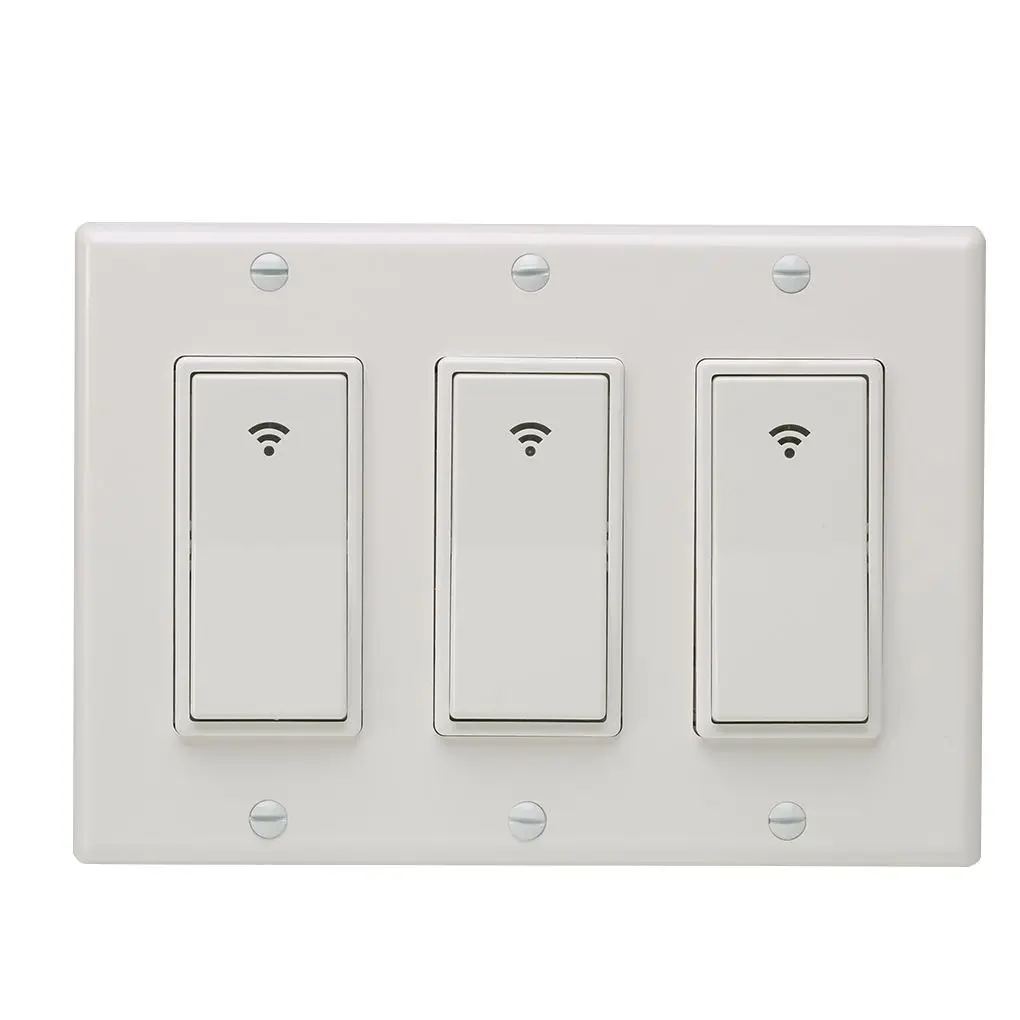 Тип 1/2/3 AC 100-240V смарт WI-FI светодиодный светильник настенный выключатель Панель мобильное приложение Управление для Alexa - Комплект: Type 3