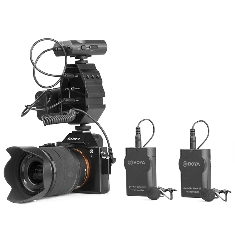 BOYA BY WM4 Pro K1/K2 беспроводной микрофон петличный конденсаторный для Sony Nikon Canon DSLR