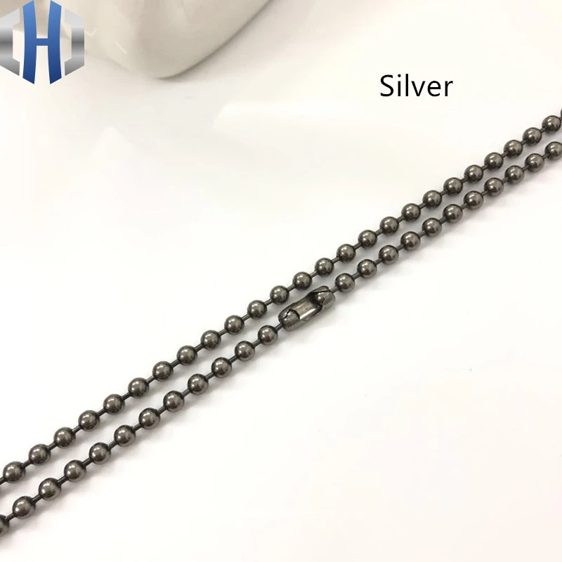 3.0*650mm Pure Titanium Bead Chain Metal Wave DIY Accessories Sweater Chain Does Not Rust Light Hypoallergenic EDC Bead diy beads accessories