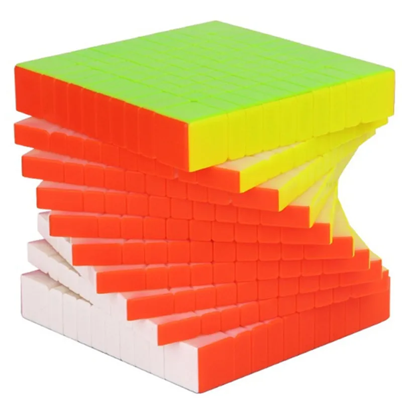 YuXin HuangLong 10x10x10 Высокое качество образовательный Интеллектуальный магический куб быстрый ультра-Гладкий 10x10 скоростной кубик-головоломка детская игрушка подарок - Цвет: Многоцветный