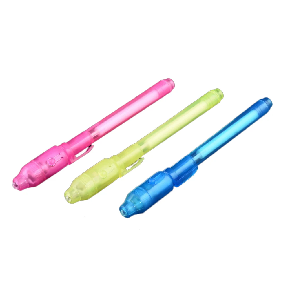 Bolígrafos de tinta invisibles con luz UV, bolígrafo de Tinta Invisible  para escribir y dibujar, ideal para regalo de fiestas infantiles, 3 unidades