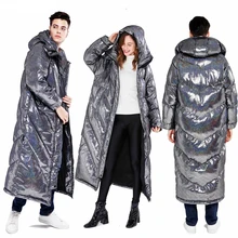 VERY-NONG, мужской/женский зимний пуховик, яркий, толстый, 90% утиный пух, с капюшоном, пуховик, теплая куртка для пожилых