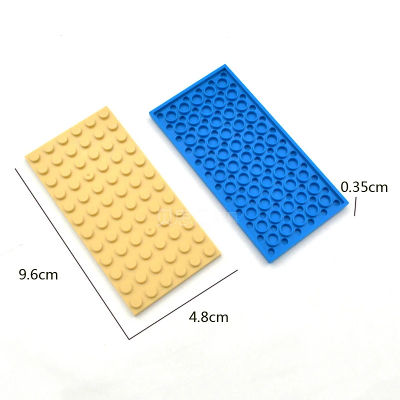 10pcs DIY 빌딩 블록 6x12 도트 얇은 피규어 벽돌 교육 크리 에이 티브 크기 어린이를위한 3028 장난감과 호환 가능