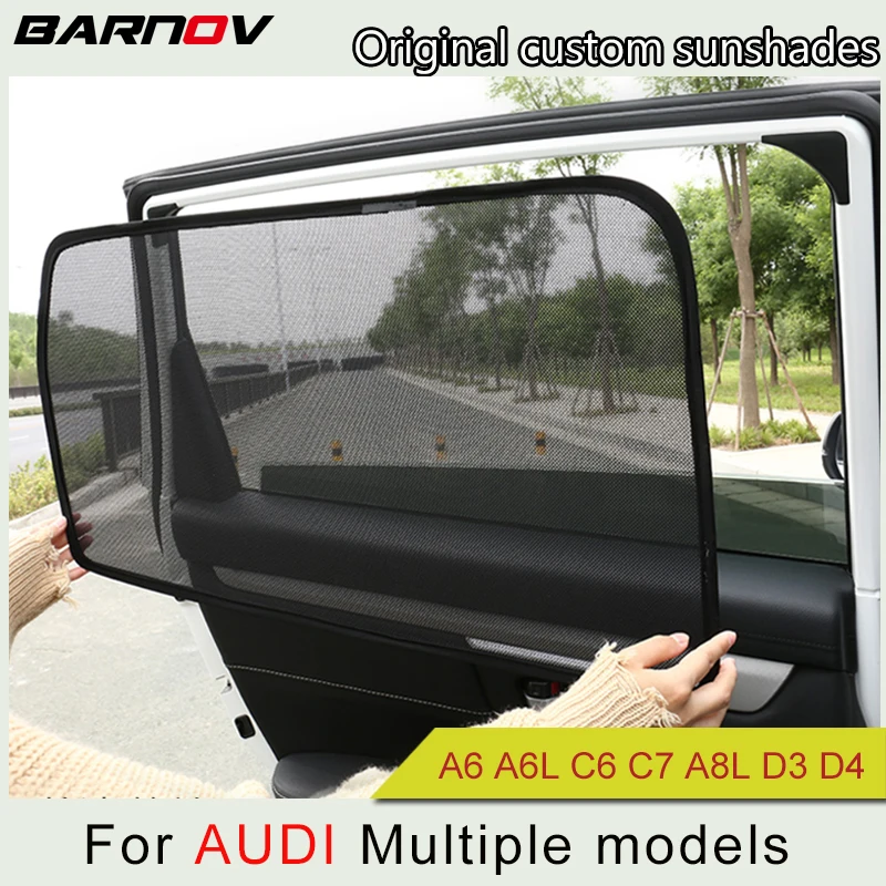 

Car Special Magnetic Curtain Window SunShades Mesh Shade Blind Original Custom For Audi A6 A6L A8L D3 D4 TT