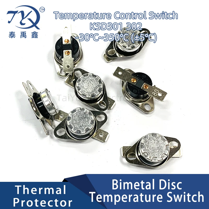 Thermal switch 150°C opener 250V 10A temperature switch thermostat KSD301  Bimeta