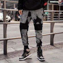 Уличная одежда в стиле хип-хоп; мужские повседневные брюки-карго в стиле Харадзюку; спортивные брюки с буквенным принтом; Модные Джокер брюки; Pantalone Hombre