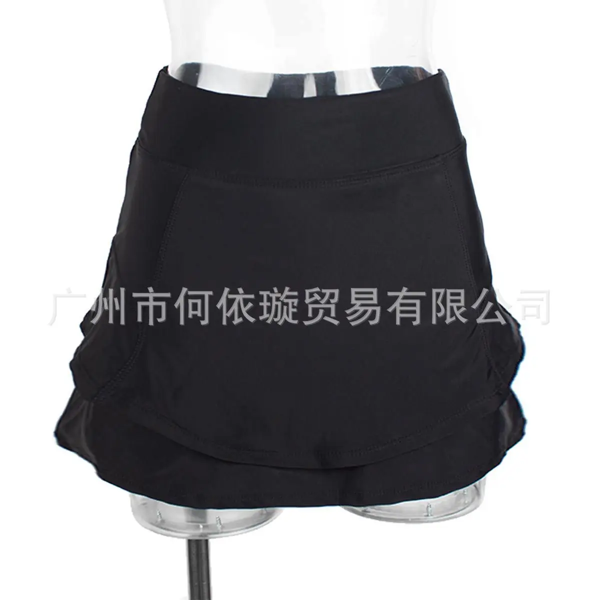 

2020 Bathing Suit Europe And America Hot Selling Black And White with Pattern Hem Large Size Bikini Bottoms