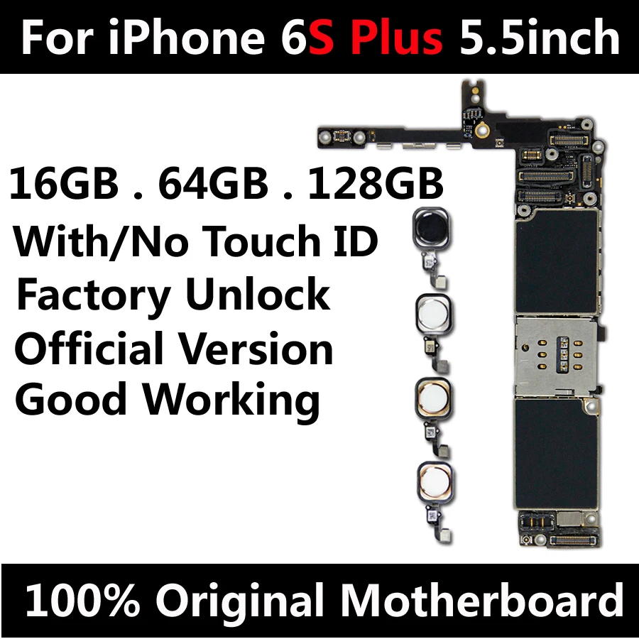 16 ГБ 64 128 оригинальная материнская плата для iPhone 6S Plus 5 дюймов разблокировка с